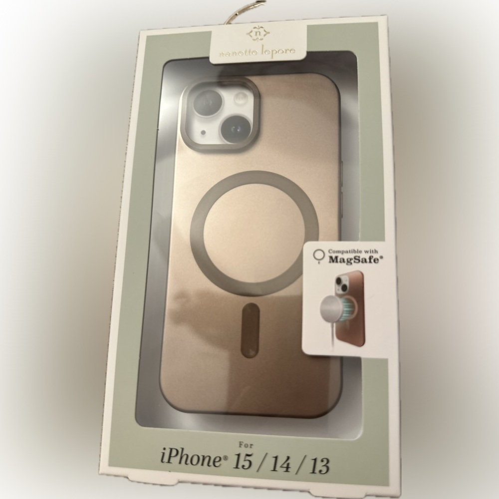 Nanette Lepore Bronze/Rose Gold MagSafe Case for iPhone 15/14/13 NWT